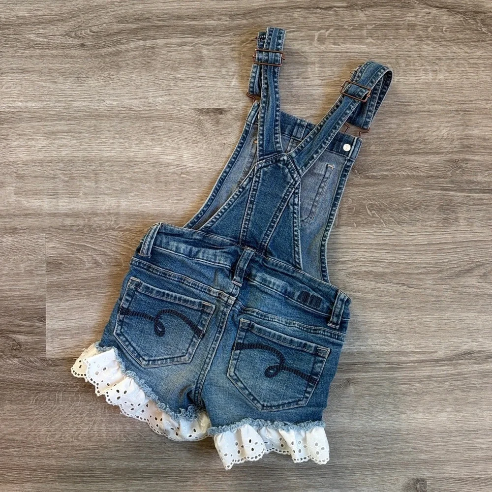 Justice girls denim shortalls